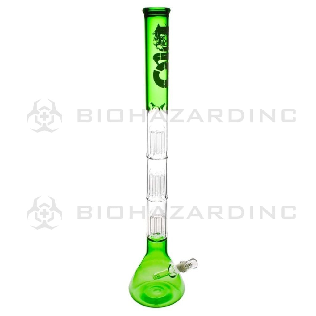Bio Glass Glass Bong 26" BIO Triple Tree Beaker Water Pipe - Green