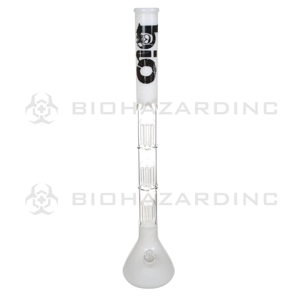 Bio Glass Glass Bong 26" BIO Triple Tree Beaker Water Pipe - White