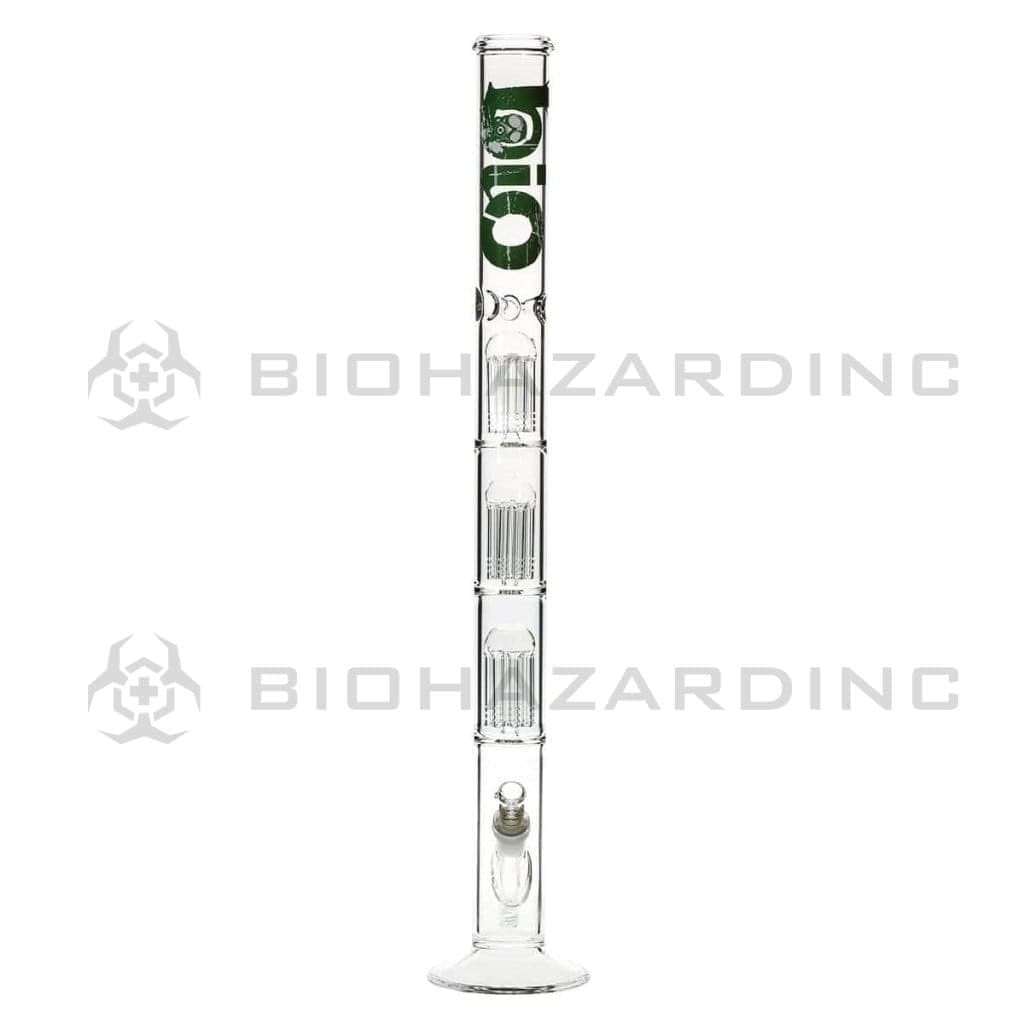 Bio Glass Glass Bong 26" BIO Triple Tree Straight Water Pipe - Green Logo