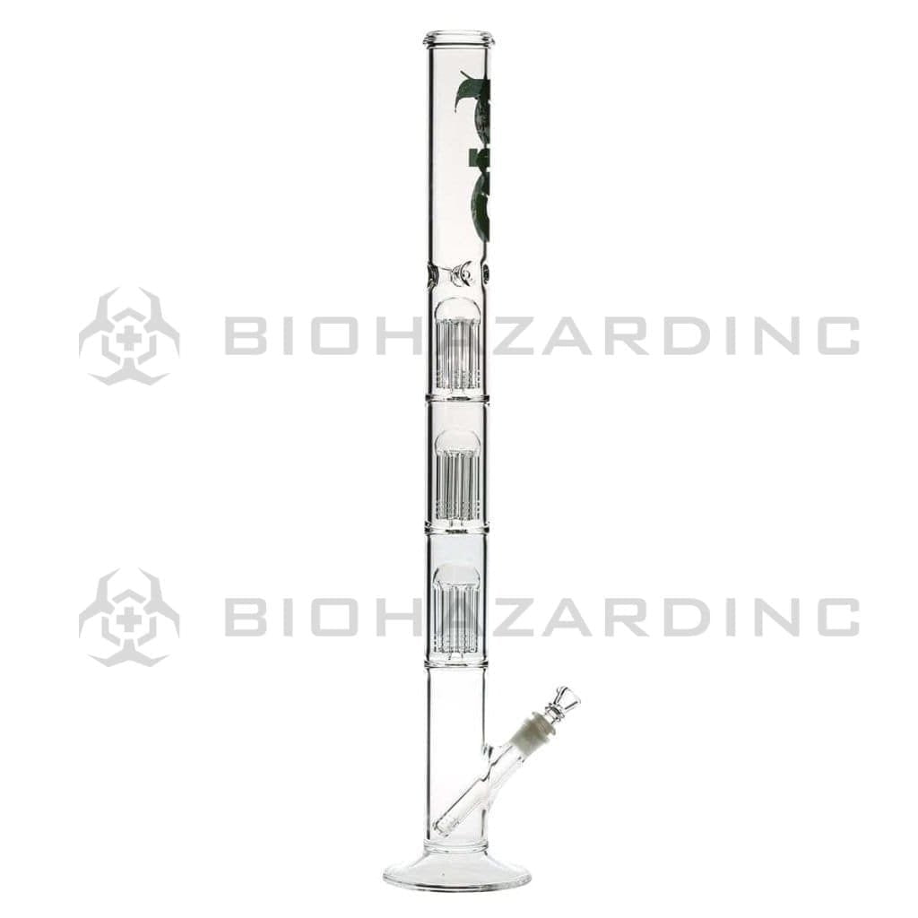 Bio Glass Glass Bong 26" BIO Triple Tree Straight Water Pipe - Green Logo