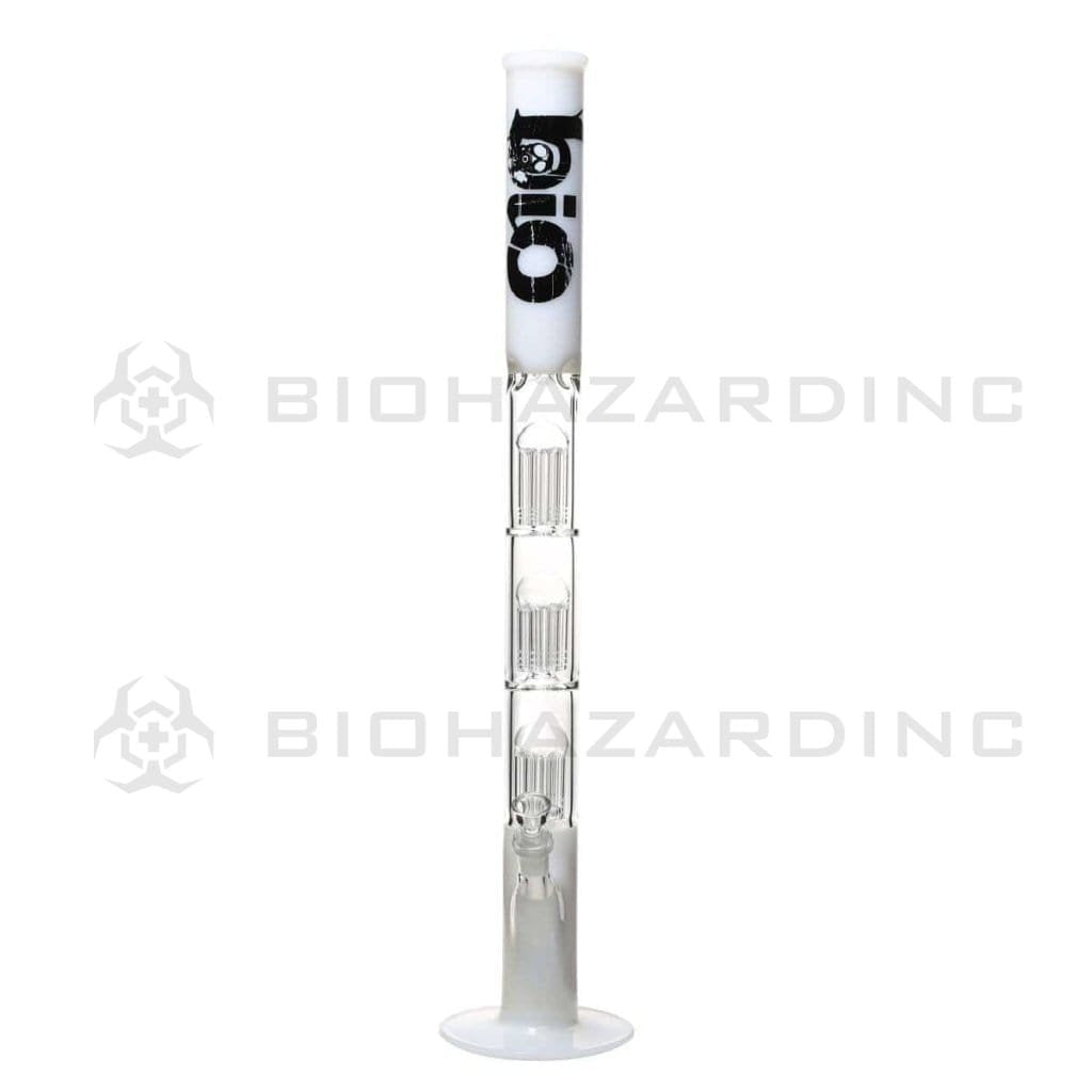 Bio Glass Glass Bong 26" BIO Triple Tree Straight Water Pipe - White