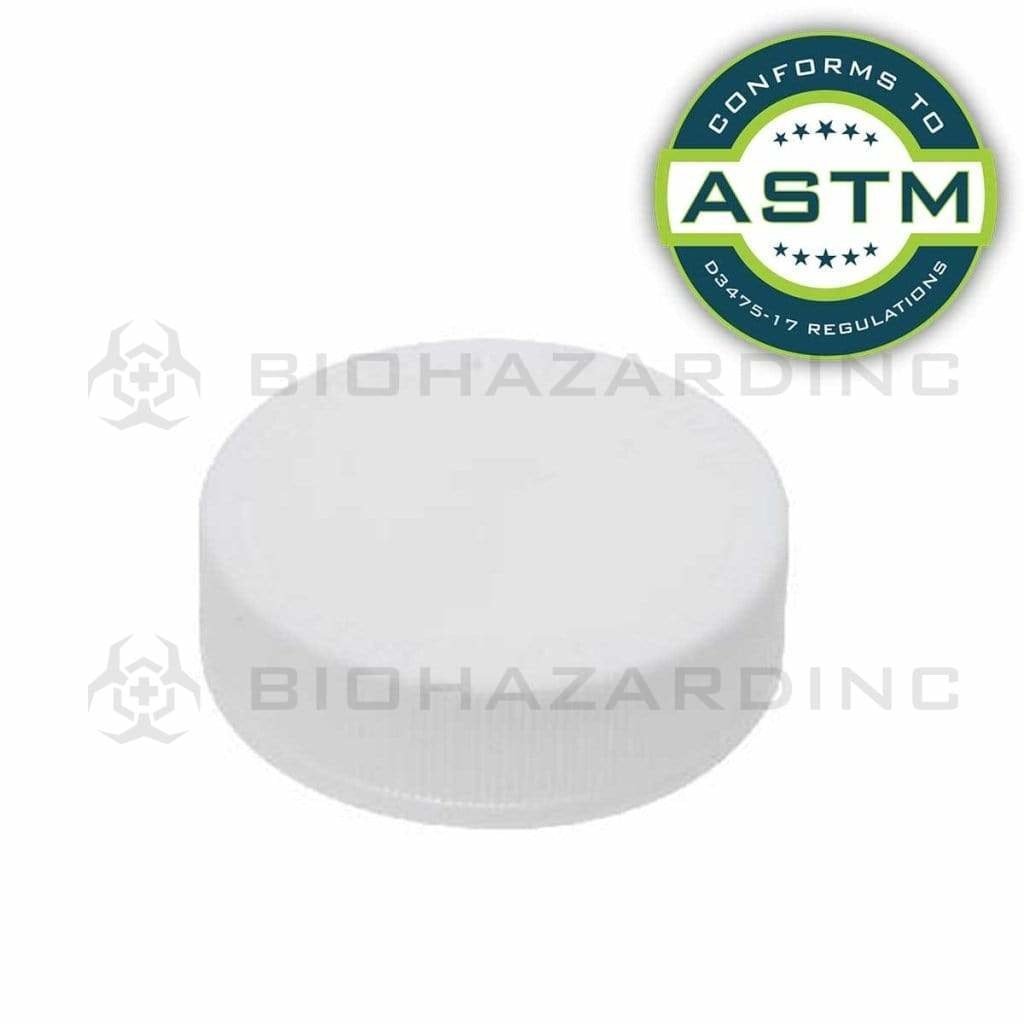 Biohazard Inc Child Resistant Cap 2oz / 4oz Child Resistant White CAPS ONLY