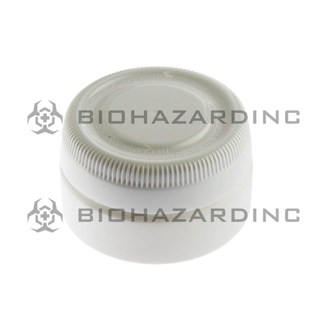 Biohazard Inc Child Resistant Jar 30 Dram Horizon Jar - 70mm - White - 324 Count