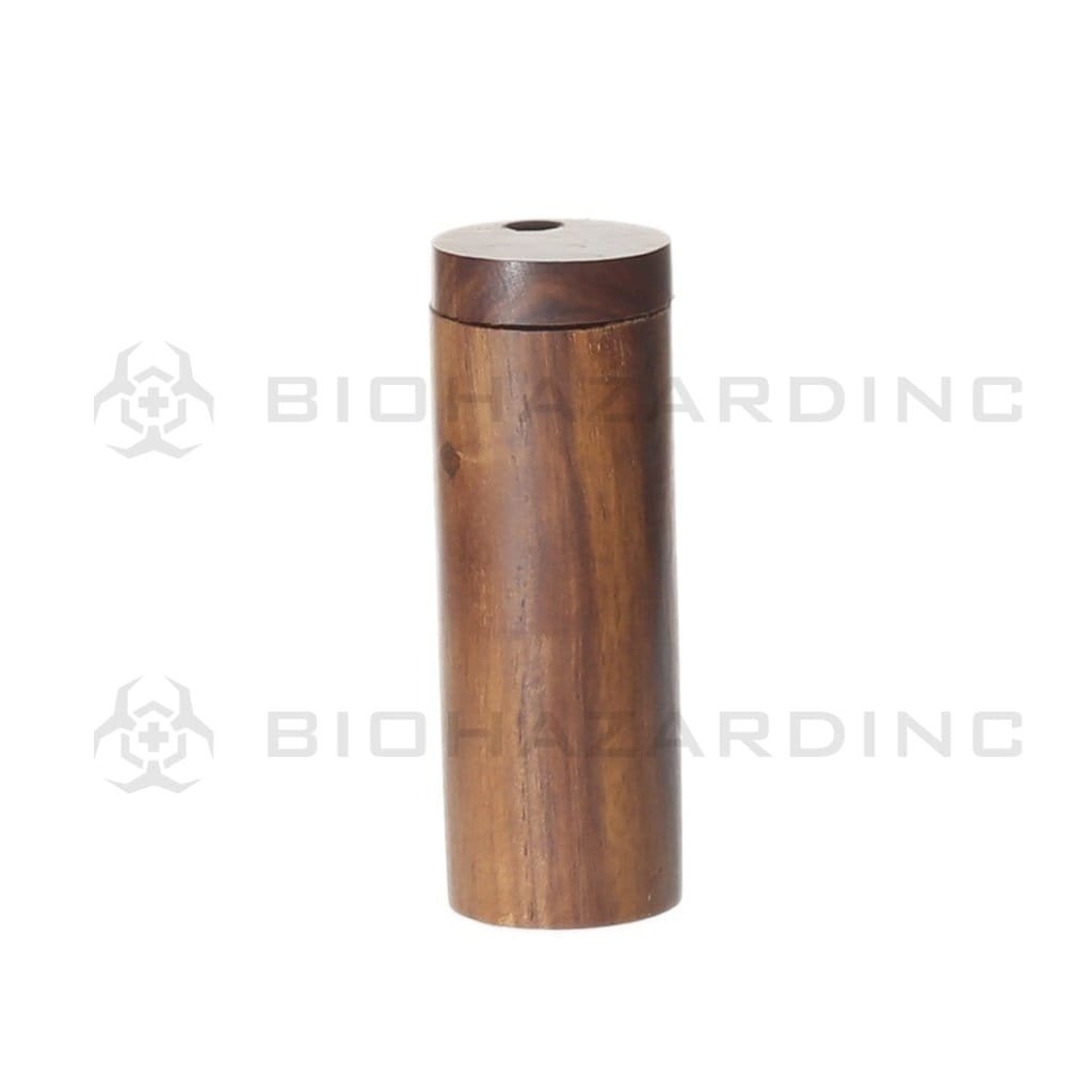 Biohazard Inc Wood Hand Pipe 4 1/2" Large Cylinder Dugout - Walnut