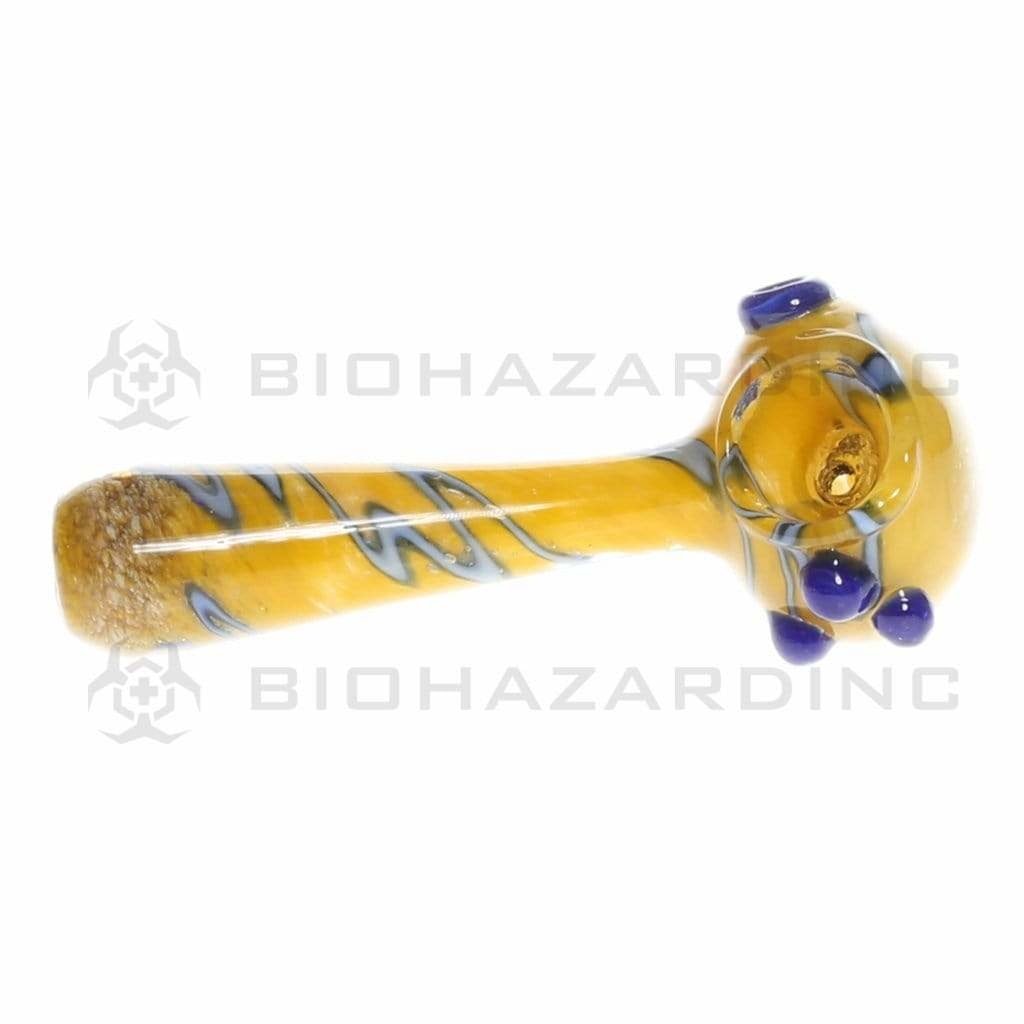 Biohazard Inc Glass Hand Pipe 4" Assorted Frit Hand Pipes | 5 PACK - Cheap hand pipe