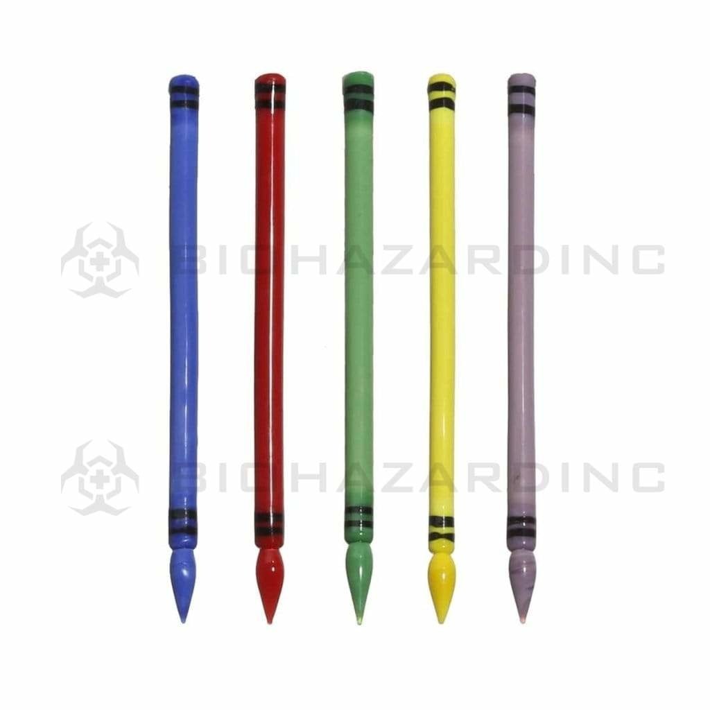 Biohazard Inc Dab Stick Tool 4" Crayon Dabber Assorted Colors - 5 Count