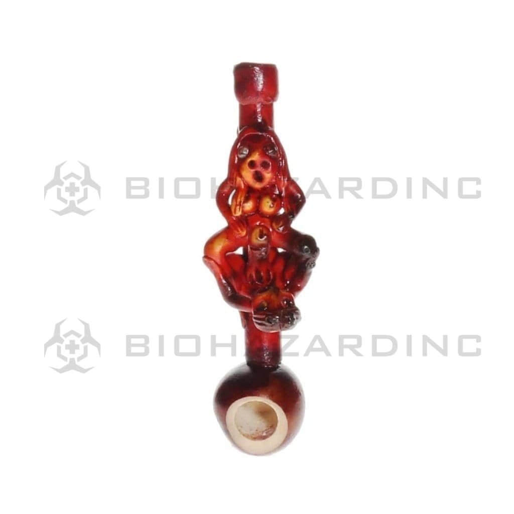 Biohazard Inc Wood Hand Pipe 4" Erotic Wood Pipe - Missionary
