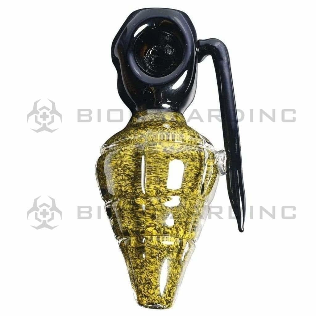 Biohazard Inc Novelty Hand Pipe 4" Frit Grenade Hand Pipe