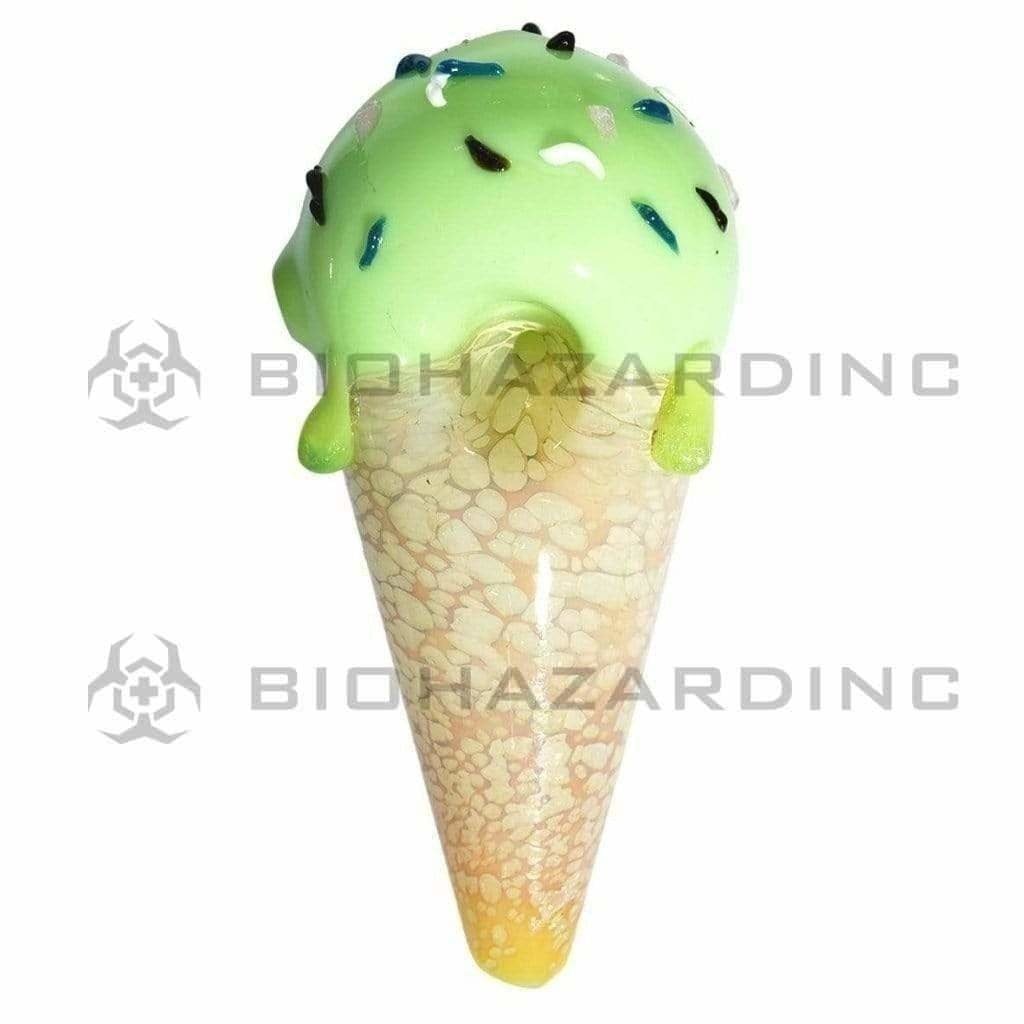 Biohazard Inc Novelty Hand Pipe 4" Hand Pipe Slyme Ice Cream - Assorted Colors
