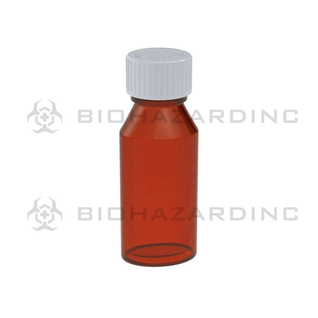 Biohazard Inc Oval Bottles 4 oz Amber Oval Bottles - 120 Count