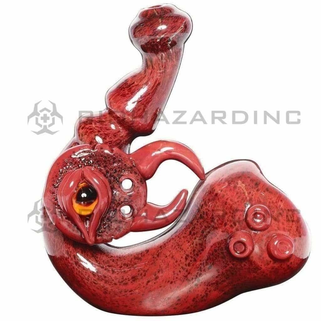 Biohazard Inc Sherlock Hand Pipe 4" Rust Red Eye Sherlock