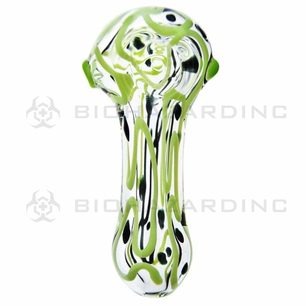 Biohazard Inc Glass Hand Pipe 4" Slyme Hand Pipe - Assorted Colors - 5 Count