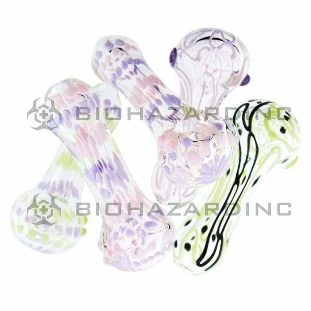 Biohazard Inc Glass Hand Pipe 4" Slyme Hand Pipe - Assorted Colors