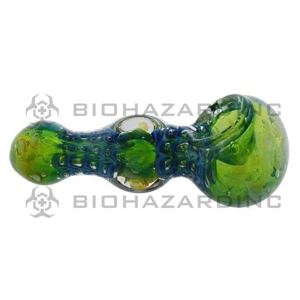 Biohazard Inc Glass Hand Pipe 4" Web Hand Pipe - Assorted Colors