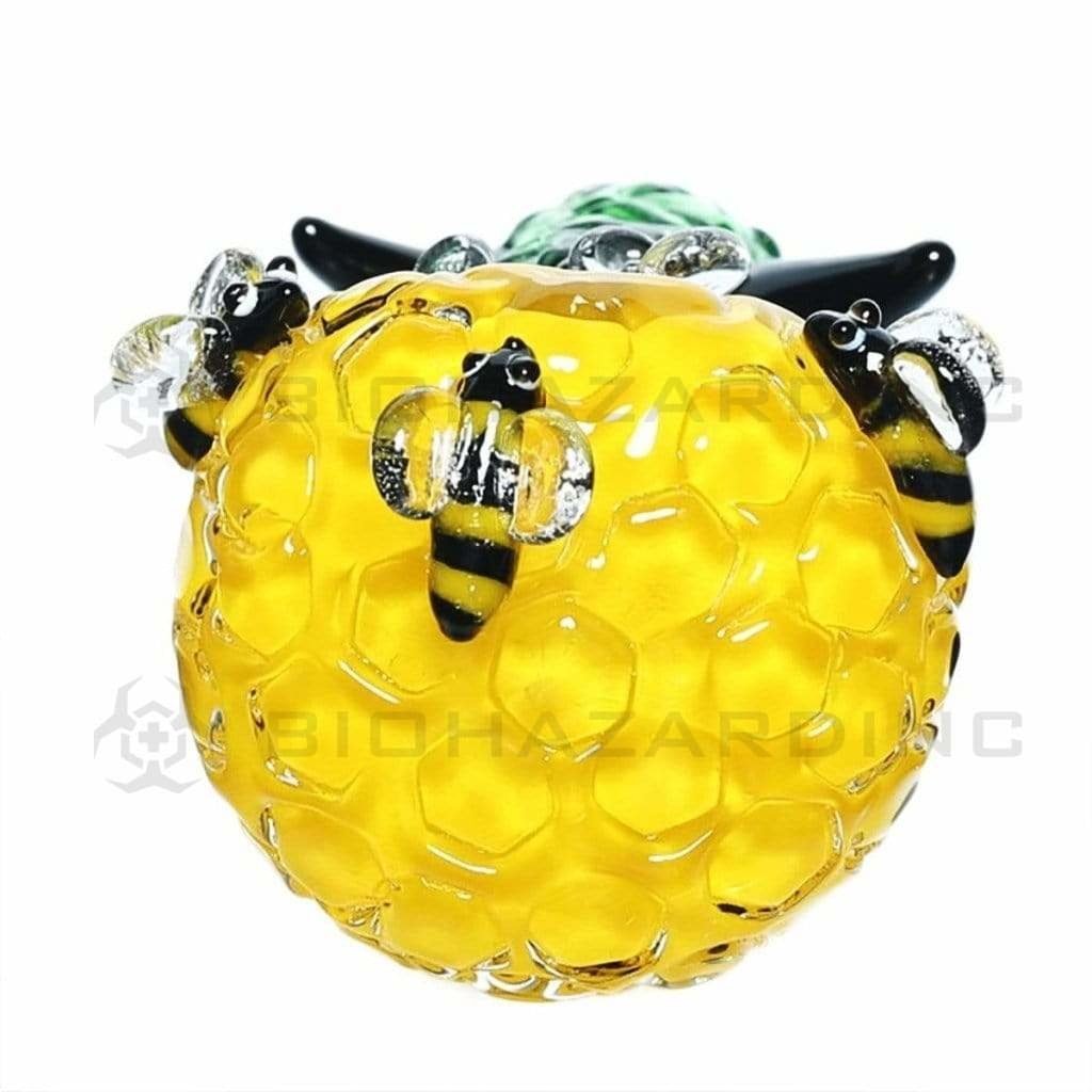 Biohazard Inc Novelty Hand Pipe 4" Yellow Honey Bee Hand Pipe