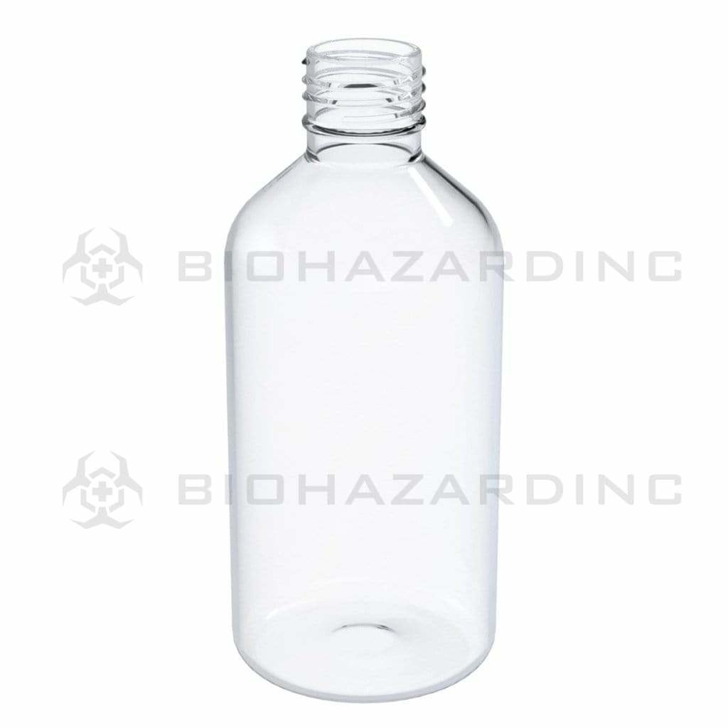 Biohazard Inc Glass bottles 4oz Flint Boston Round - 128 Count