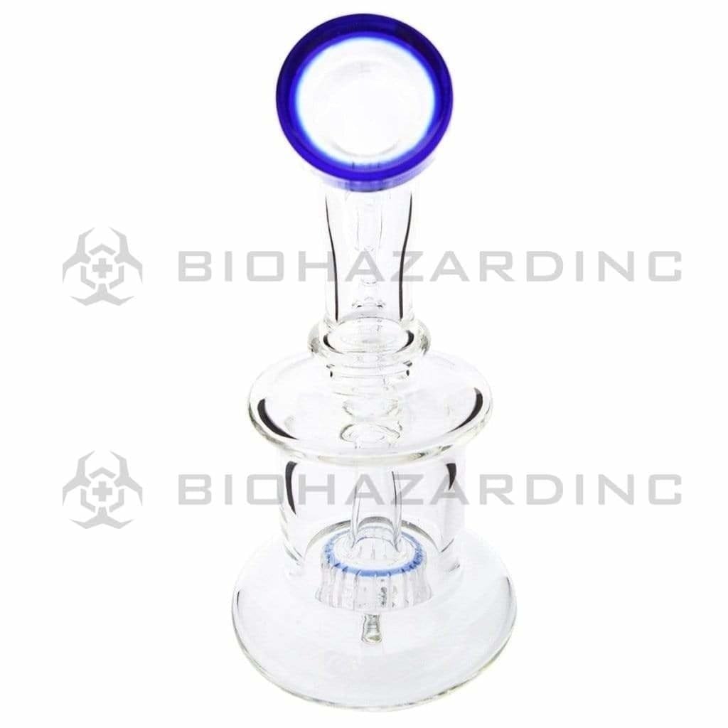 Biohazard Inc Glass Dab Rig 5.5" Colored Trim Rig w/ Banger - Assorted Colors