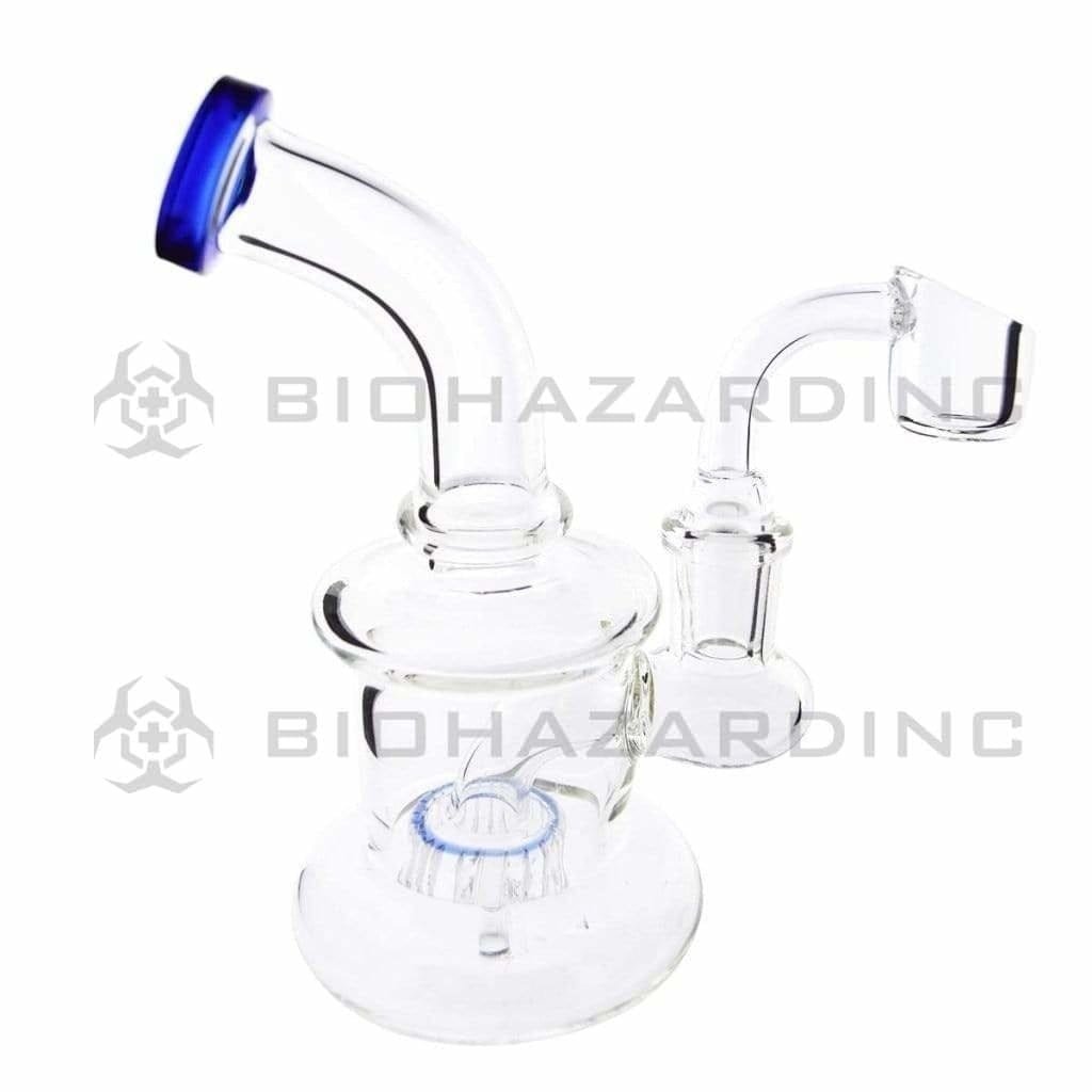Biohazard Inc Glass Dab Rig 5.5" Colored Trim Rig w/ Banger - Assorted Colors