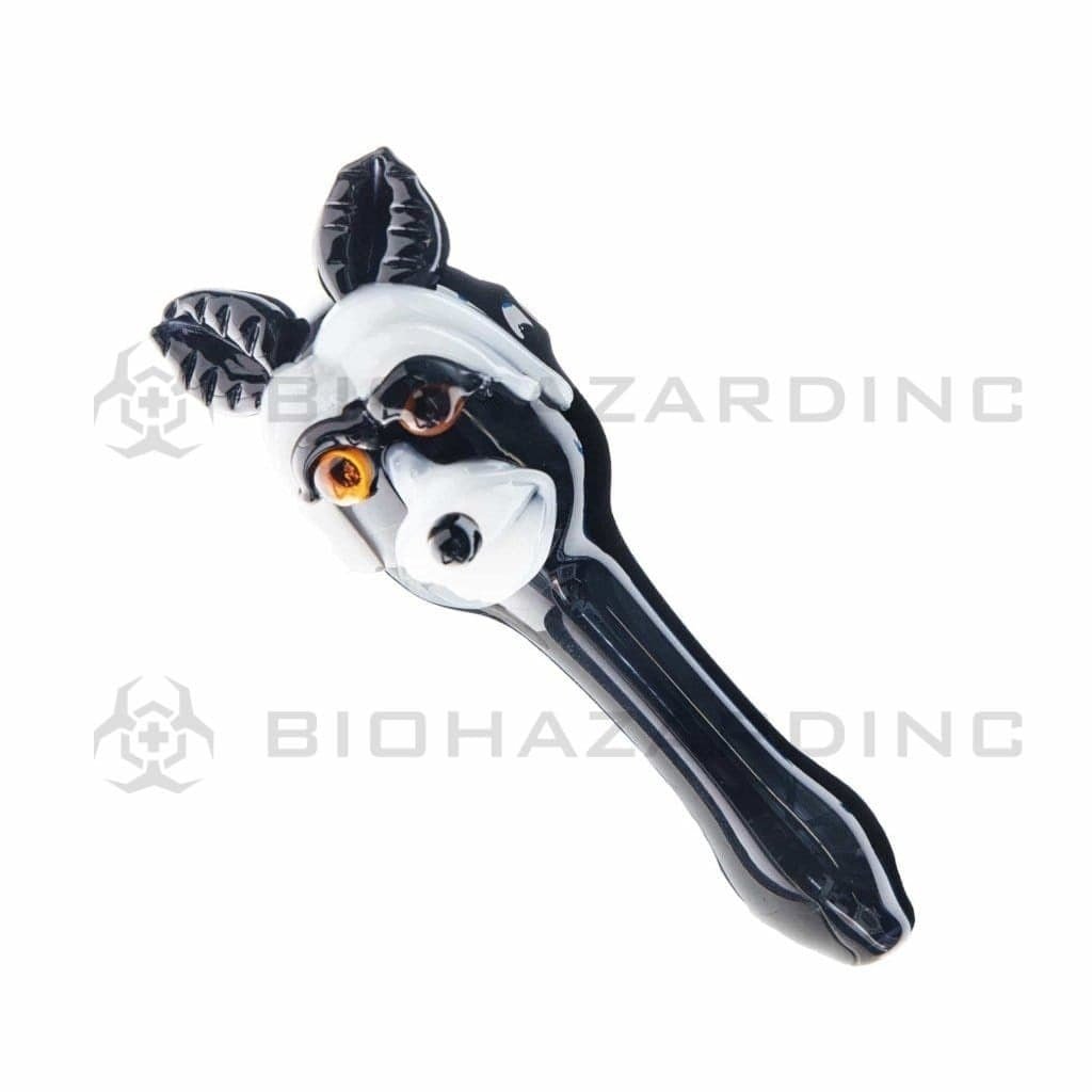 Biohazard Inc Novelty Hand Pipe 5" Dog Face Hand Pipe - Multi Colored
