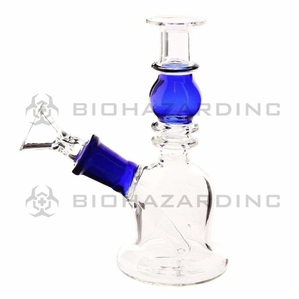 Biohazard Inc Glass Bong 5" Double Maria Straight Bong - Blue