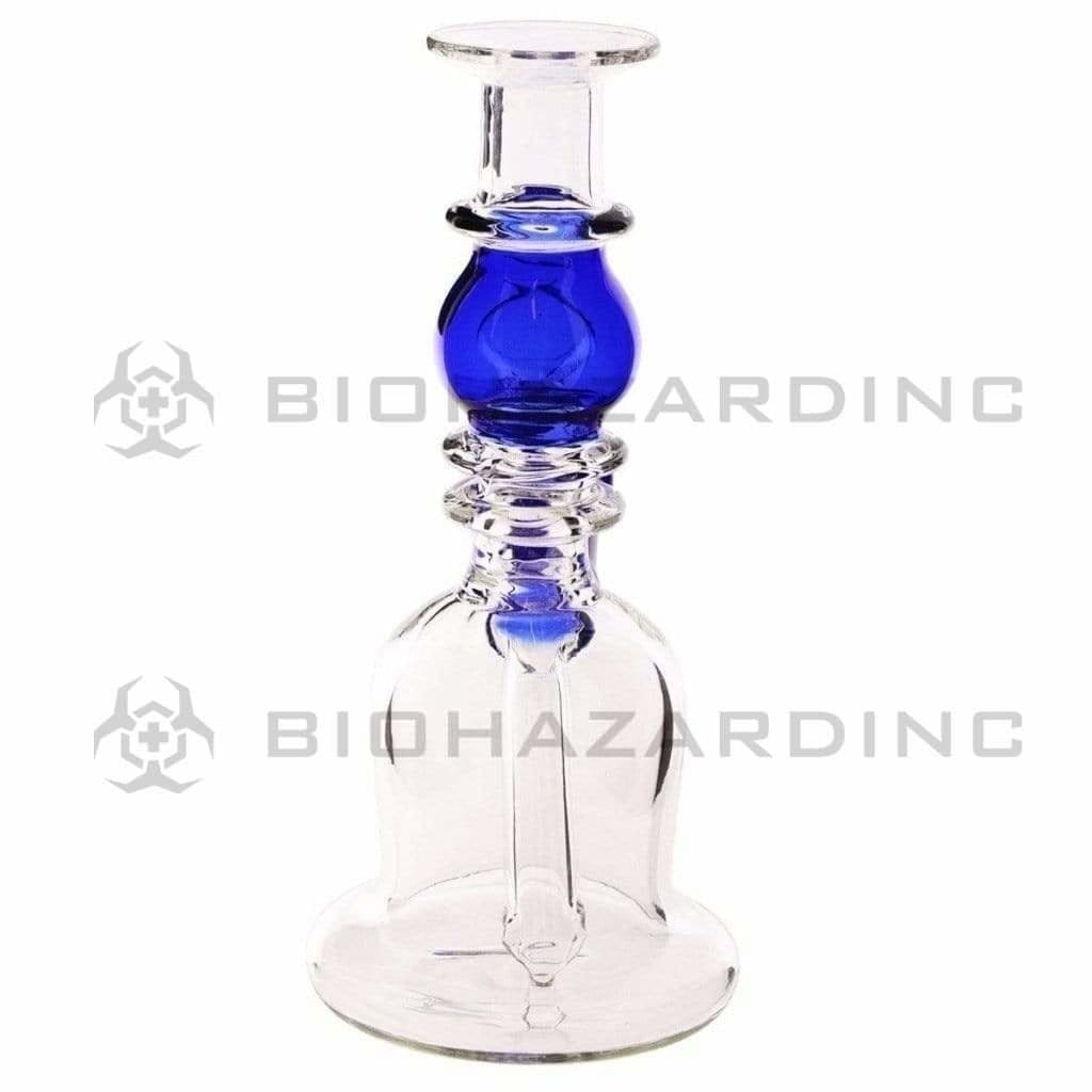 Biohazard Inc Glass Bong 5" Double Maria Straight Bong - Blue