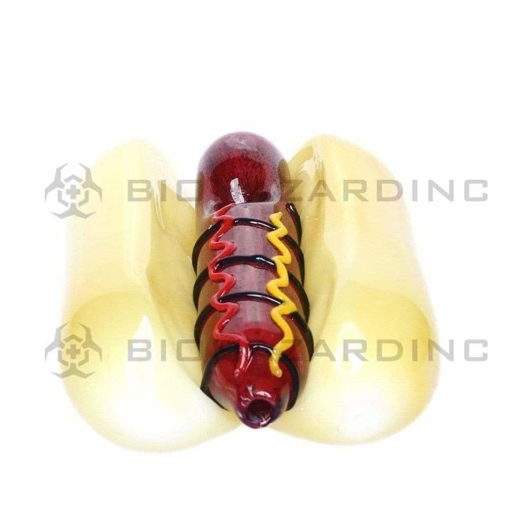 Biohazard Inc Novelty Hand Pipe 5" Hot Dog Hand Pipe