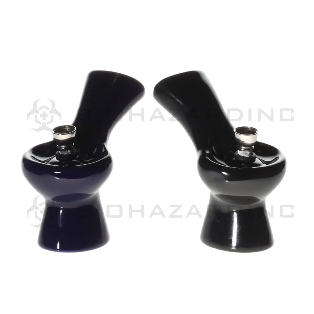 Biohazard Inc Ceramic Bong 5" Ladle with Base Ceramic Water Pipe - Assorted Colors