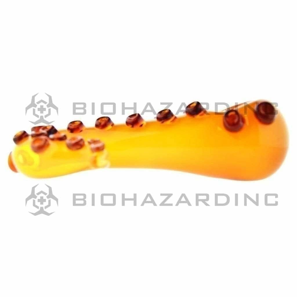 Biohazard Inc Novelty Hand Pipe 5" Octopus Tentacle Hand Pipe - Amber