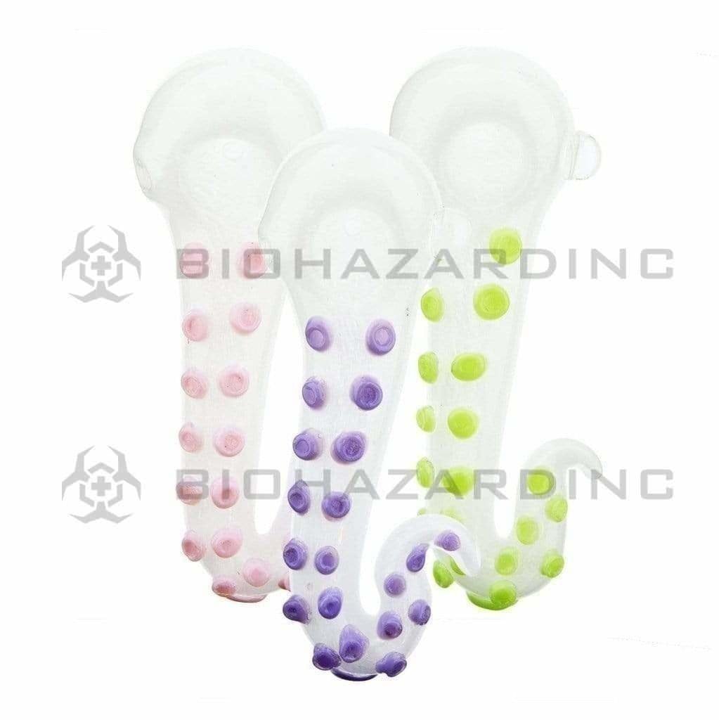 Biohazard Inc Novelty Hand Pipe 5" Octopus Tentacle Hand Pipe - Assorted Neon