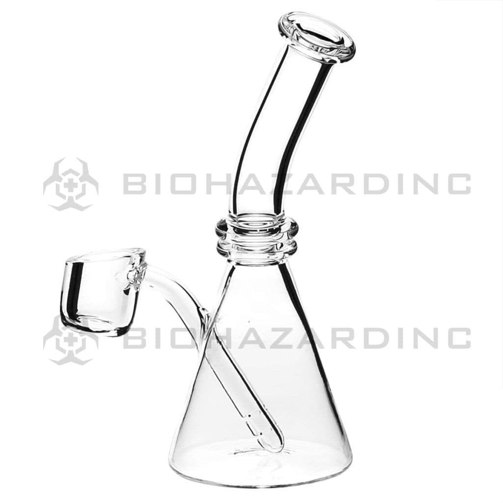 Biohazard Inc Glass Dab Rig 5" Quartz Banger Beaker- Clear