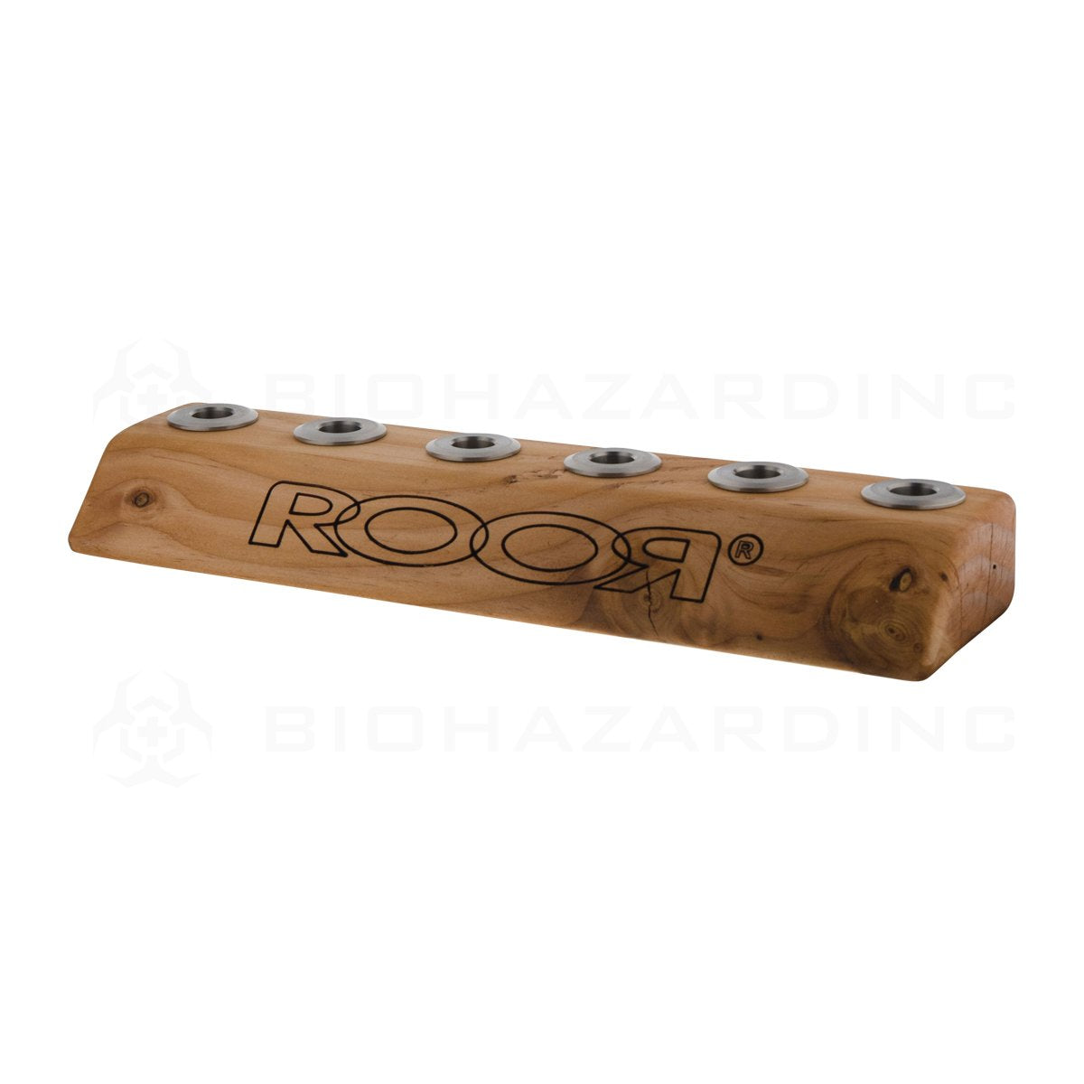 RooR® | Large 6 Hole 14mm Bowl Holder | Light Wood