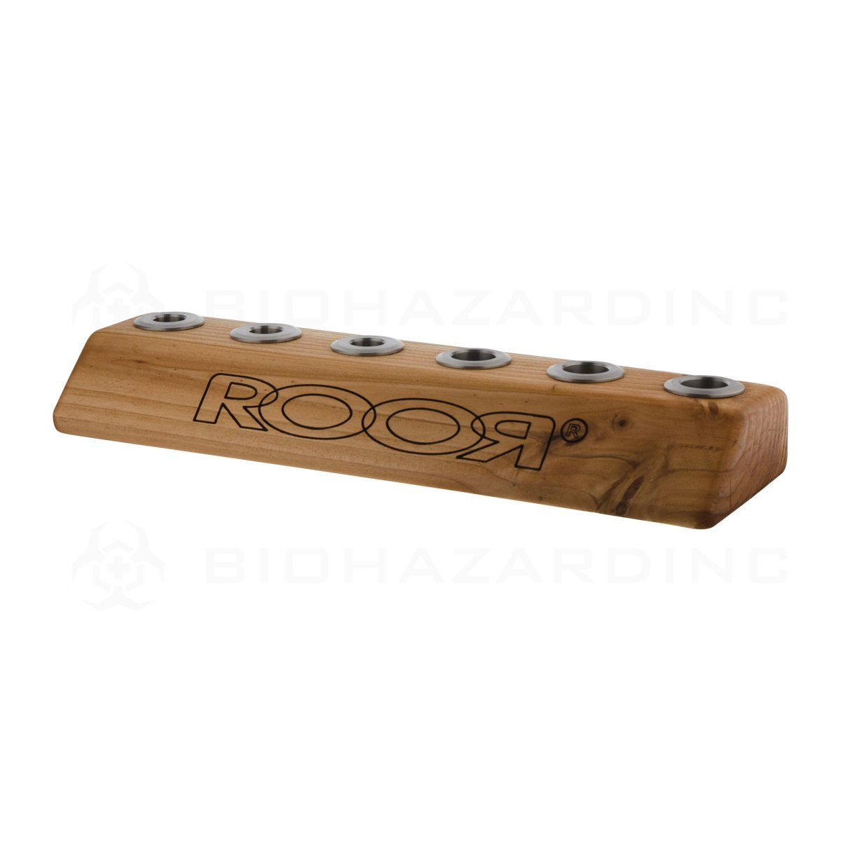 RooR® | Large 6 Hole 14mm/19mm Bowl Holder | Light Wood
