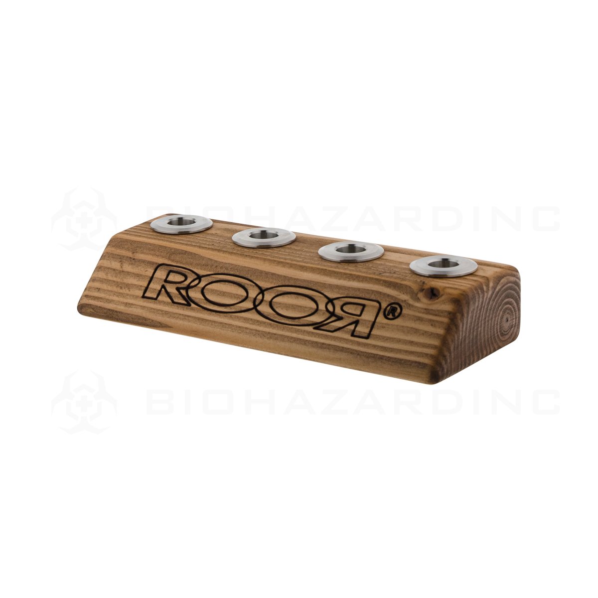 RooR® | Small 4 Hole 14mm Bowl Holder | Dark Wood