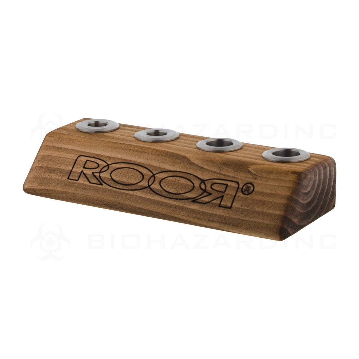 RooR® | Small 4 Hole 14mm/19mm Bowl Holder | Dark Wood