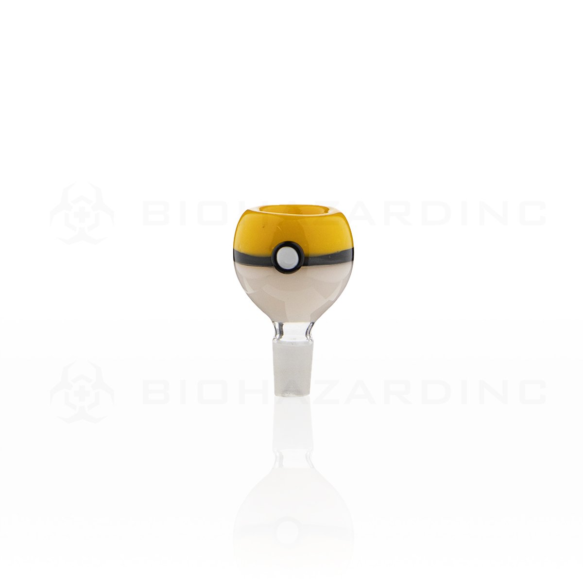 14mm Male Glass Poke Ultra Ball Bowl | Yellow
