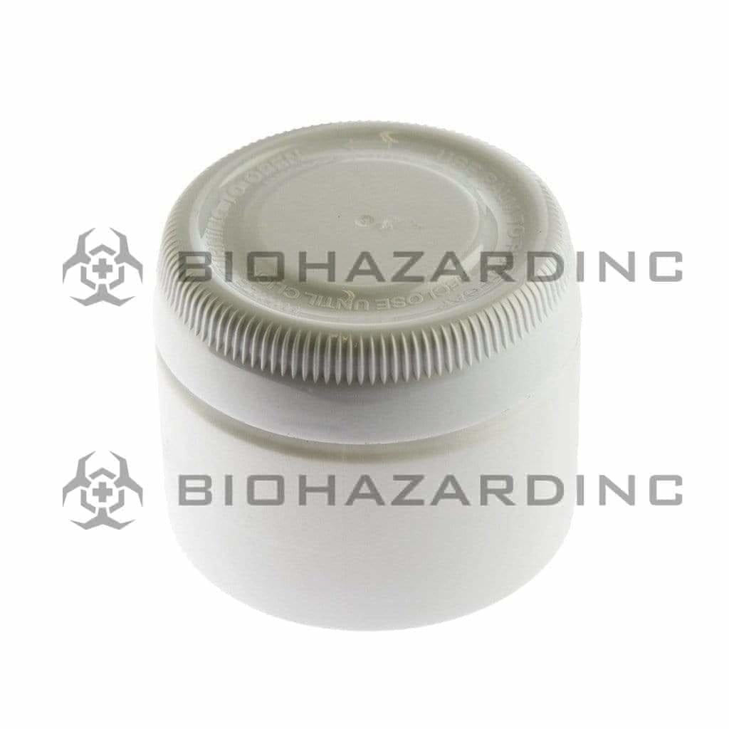 Biohazard Inc Child Resistant Jar 53 Dram Horizon Jar - 70mm - White - 216 Count