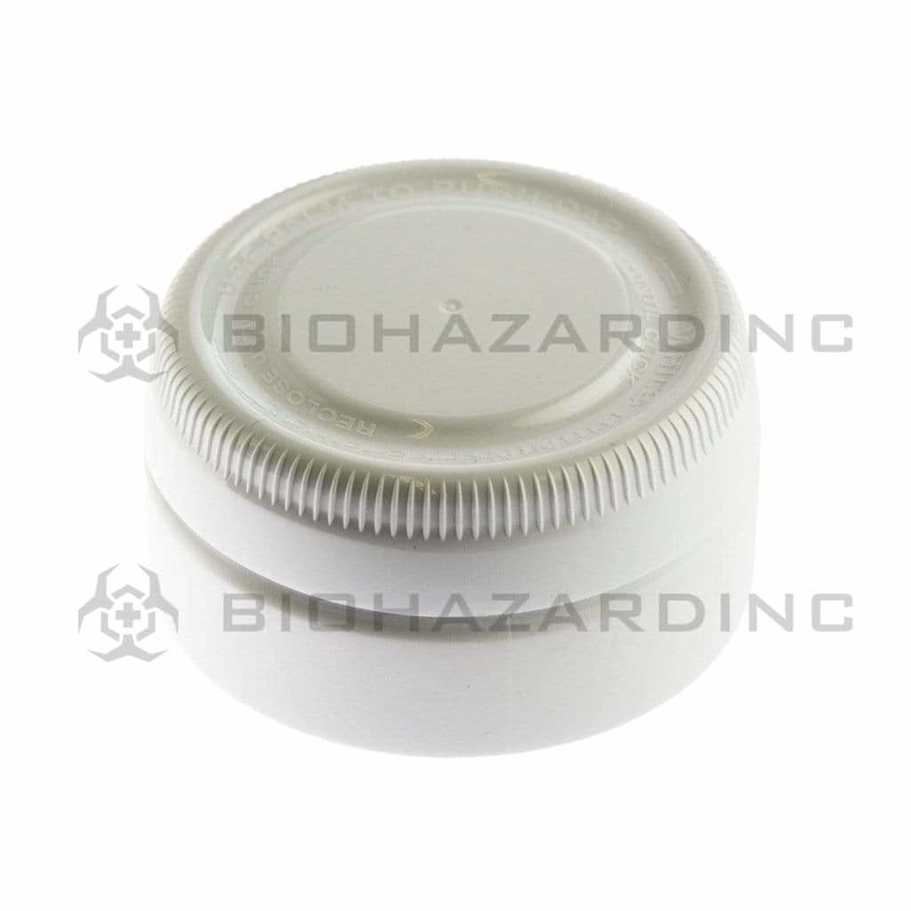 Biohazard Inc Child Resistant Jar 53 Dram Horizon Jar - 80mm - White - 225 Count