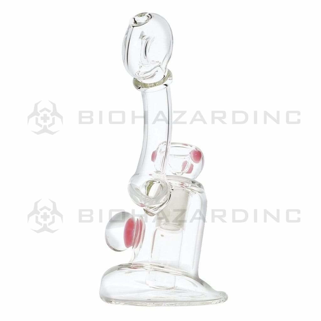 Biohazard Inc Glass Bubbler 6" Donut Sherlock w/ Pink Cadallac Trim 19mm