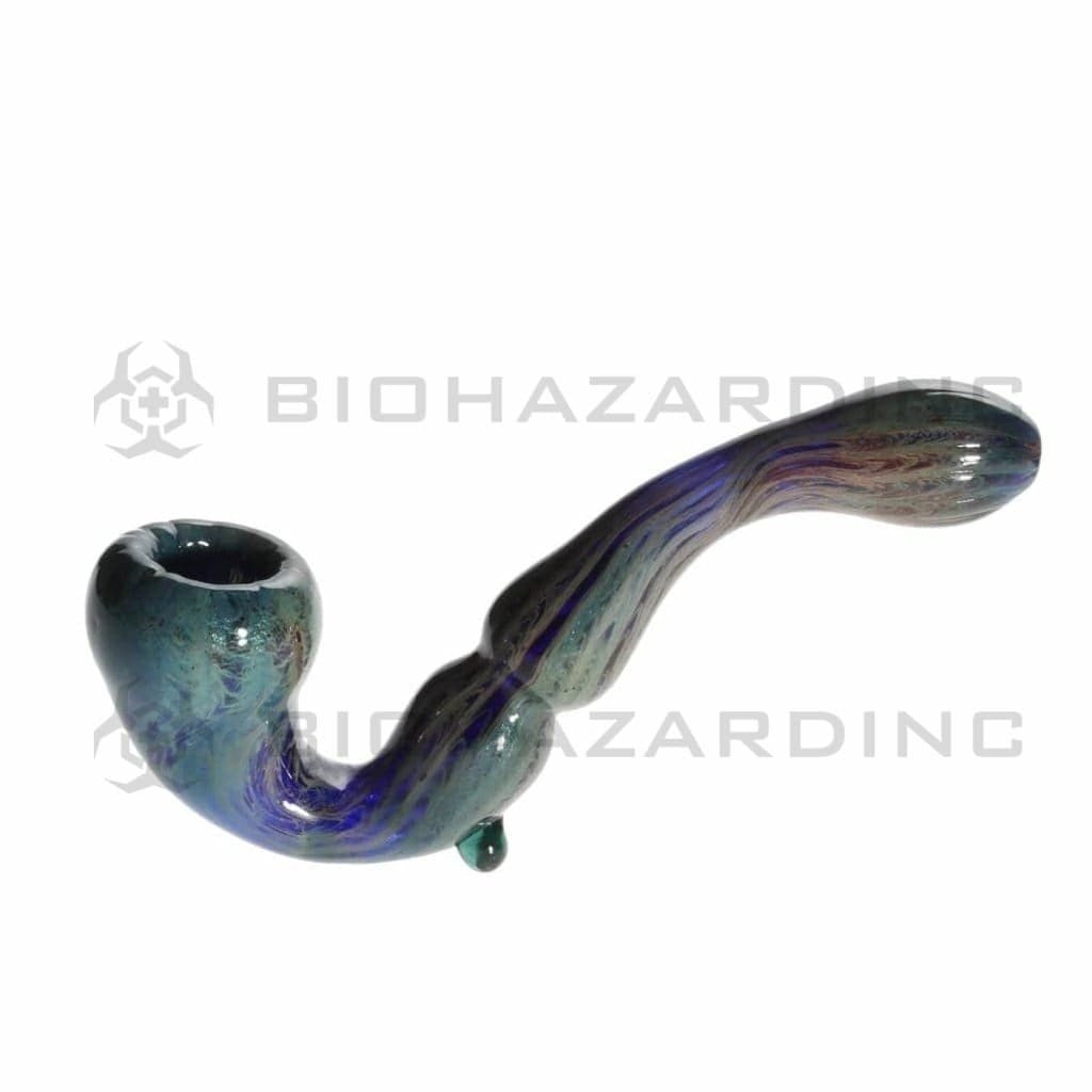 Biohazard Inc Glass Bubbler 6" Frit Sherlock w/ Fume