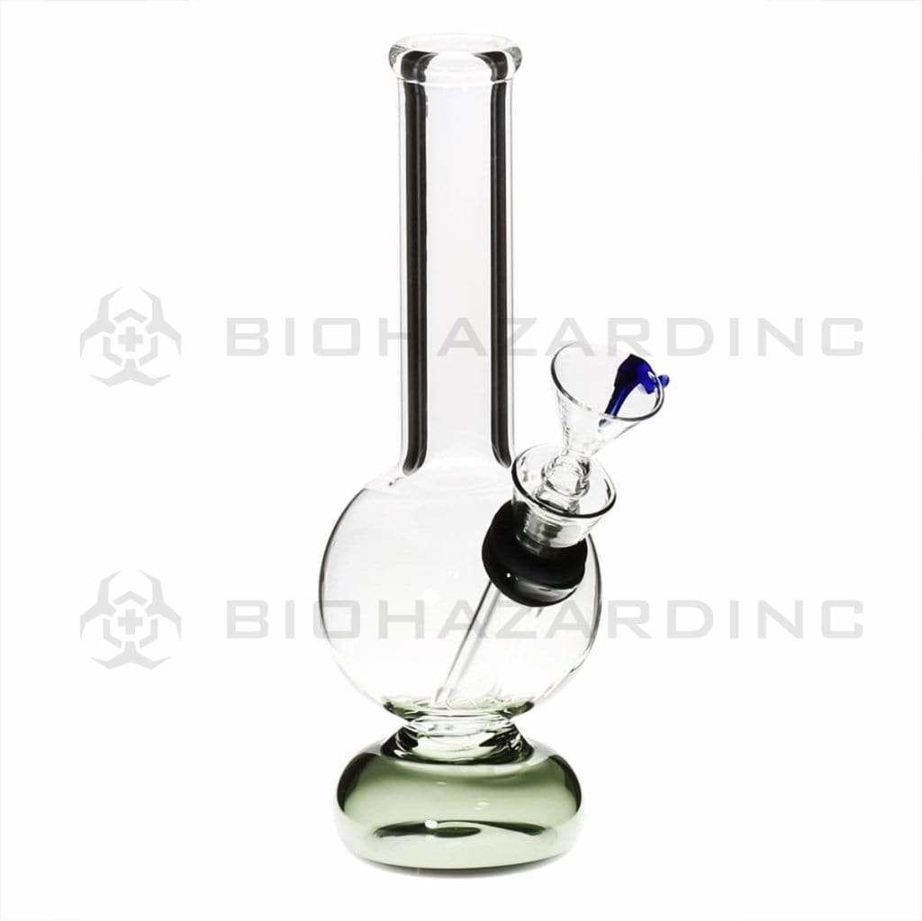 Biohazard Inc Glass Bong 6" Mini Water Pipe w/ Slide - Black