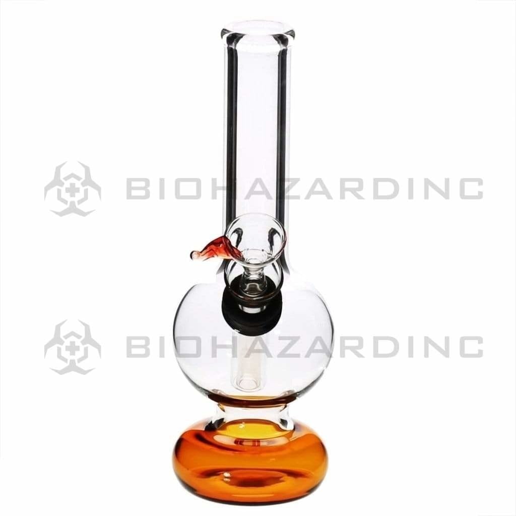 Biohazard Inc Glass Bong 6" Mini Water Pipe w/ Slide - Red