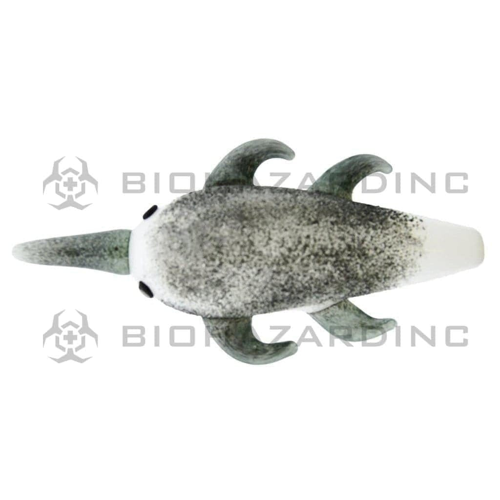 Biohazard Inc Novelty Hand Pipe 6" Narwhal Hand Pipe - Multi Color