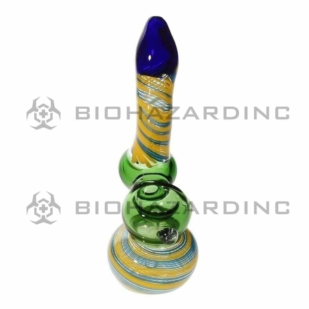 Biohazard Inc Sherlock Hand Pipe 7" Diffused Standing Sherlock - Assorted Color Spiral