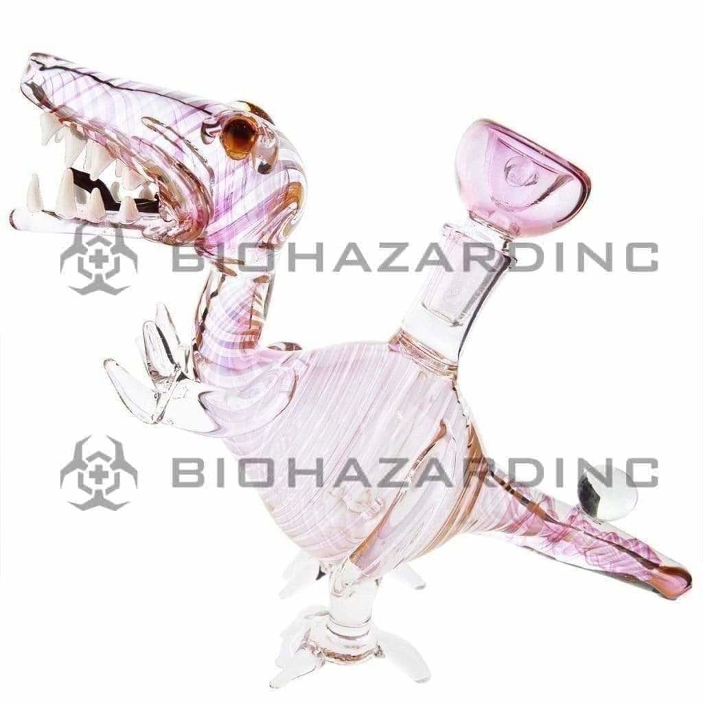 Biohazard Inc Novelty Bong 7" Gold Fumed Dinosaur