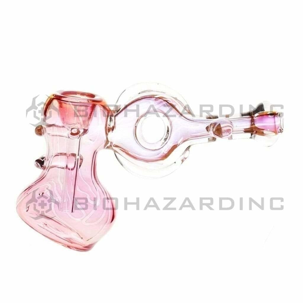 Biohazard Inc Glass Bubbler 7" Hammer Donut Bubbler - Fumed