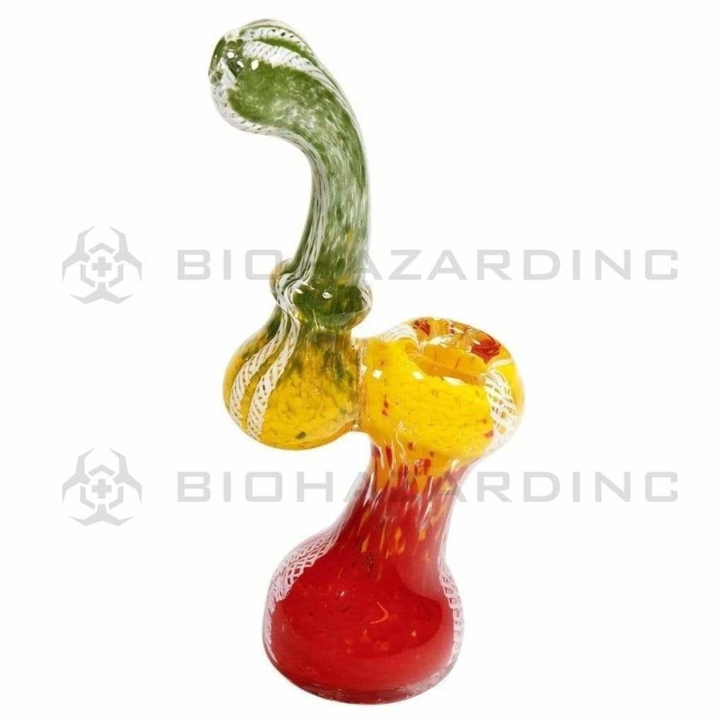 Biohazard Inc Glass Bubbler 7" Sherlock Bubbler - Rasta