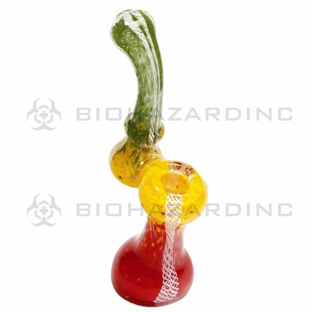Biohazard Inc Glass Bubbler 7" Sherlock Bubbler - Rasta