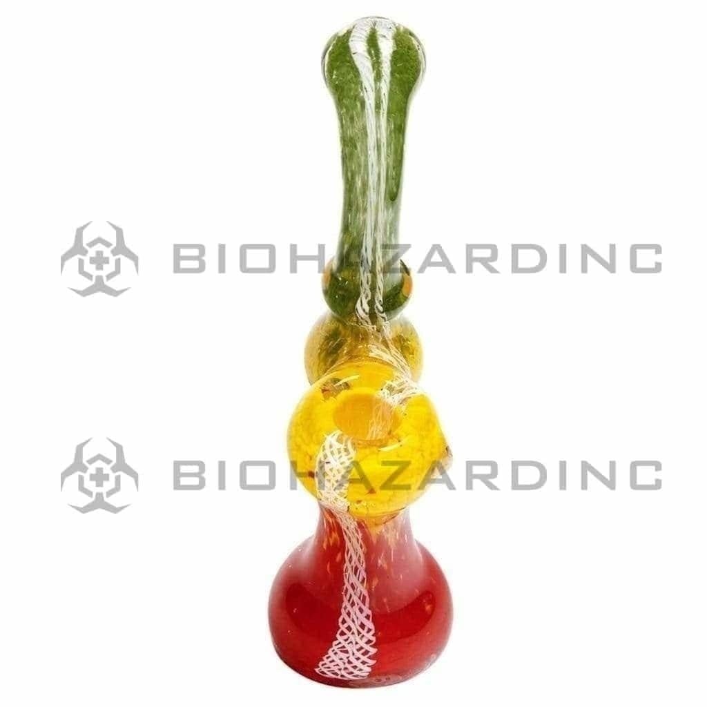 Biohazard Inc Glass Bubbler 7" Sherlock Bubbler - Rasta