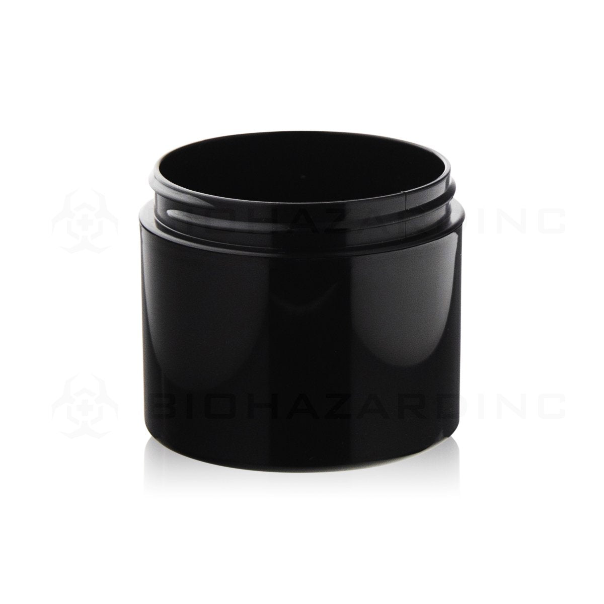 4 oz Black Plastic Jars | Straight Sided - 70mm | 280 Count