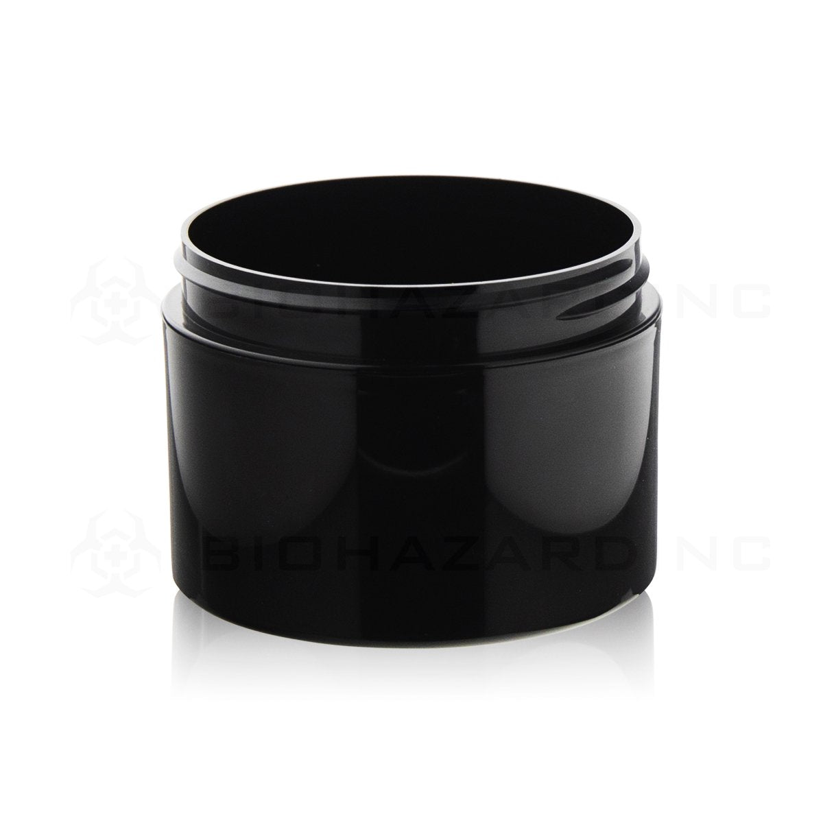 8 oz Double Walled Black Plastic Jar | 89mm | 245 count